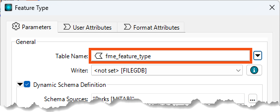 Default writer feature type fanout used in dynamic workspaces